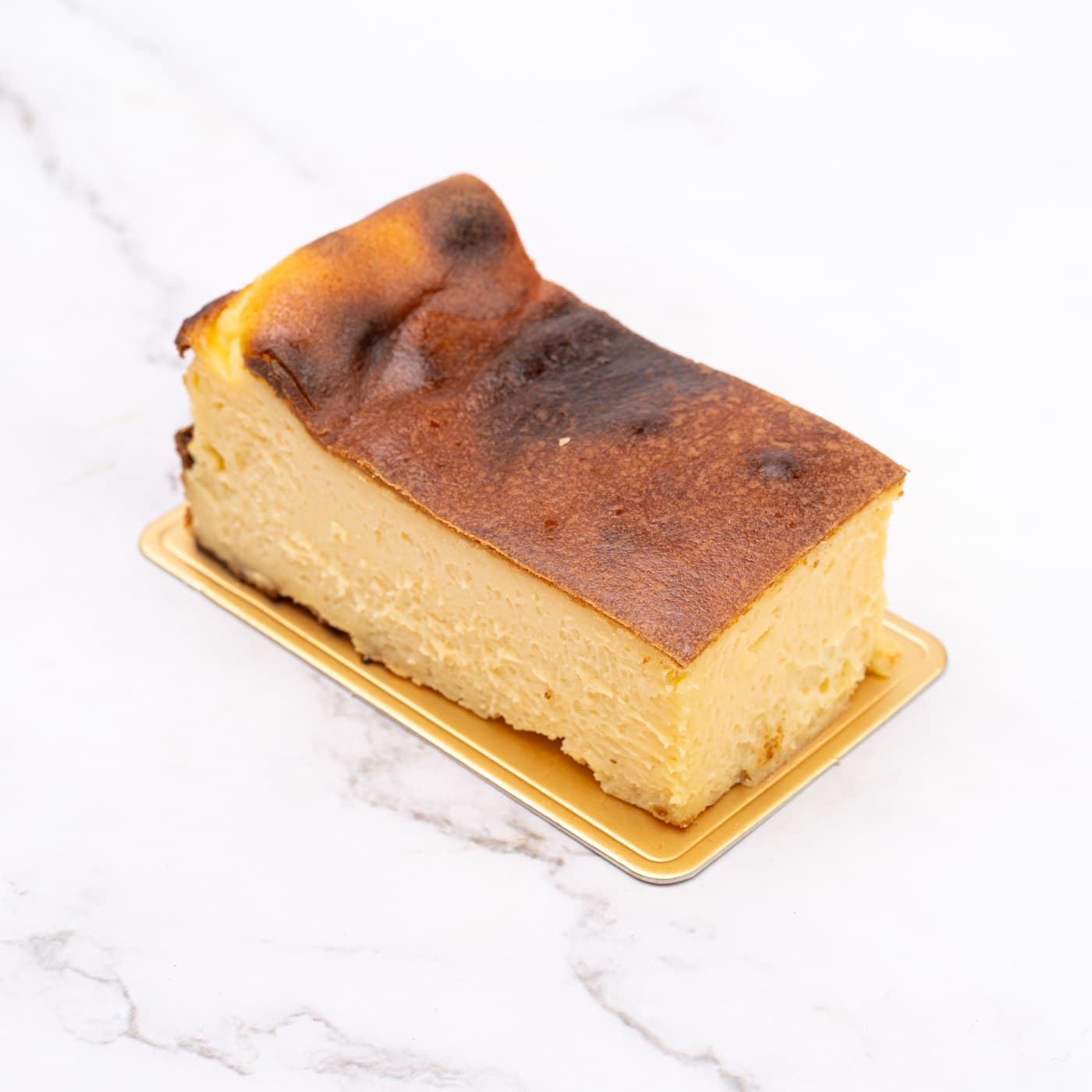 Basque cheesecake slice